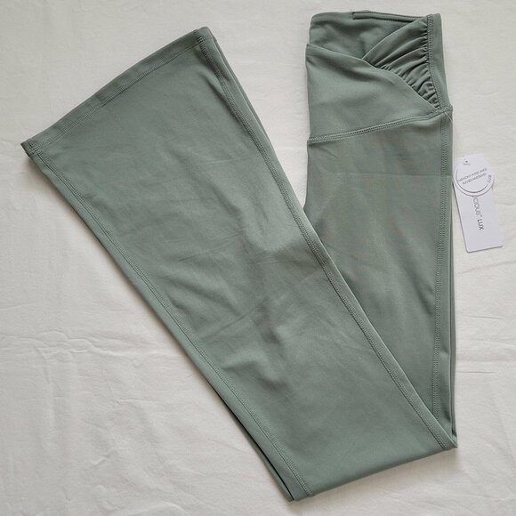 Yogalicious Olive Lux Harmony Lily Pad High-Waisted Flare Leggings Size X-Small - Picture 10 of 10